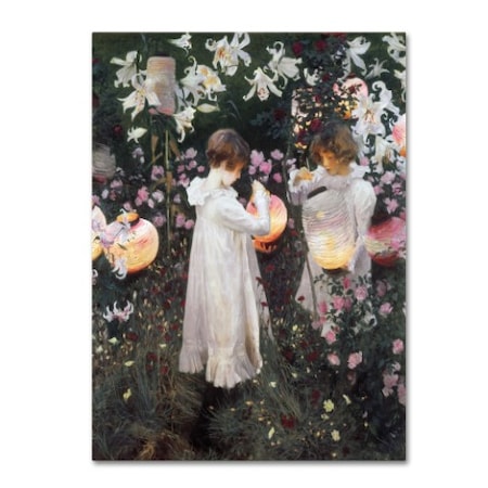 Trademark Fine Art John Singer Sargent 'Carnation Lily Rose' Canvas Art, 14x19 ALI10083-C1419GG